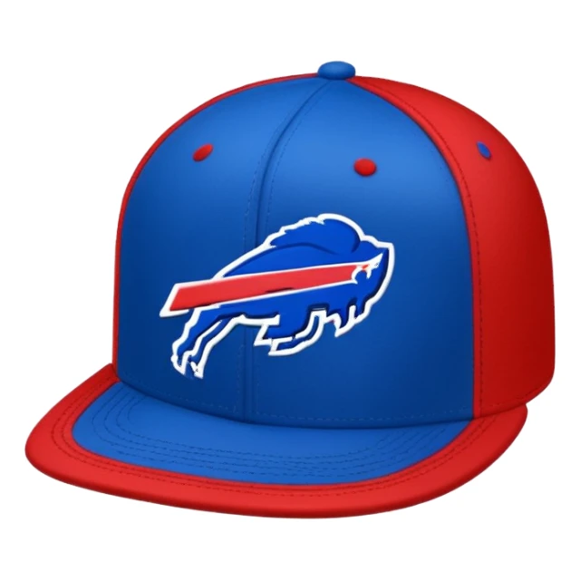 Buffalo bills hat on emoji sticker