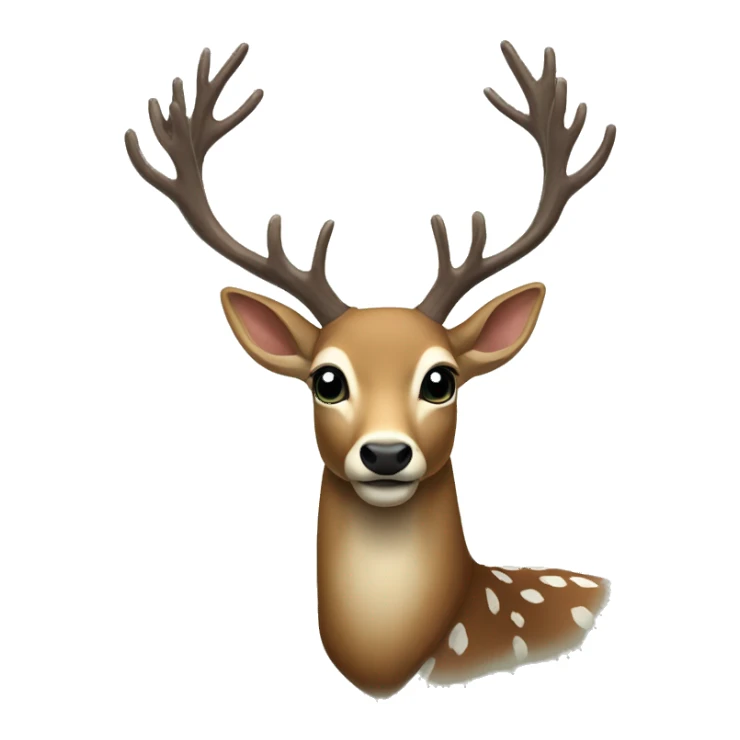 Riendeer wearing a reath  sticker