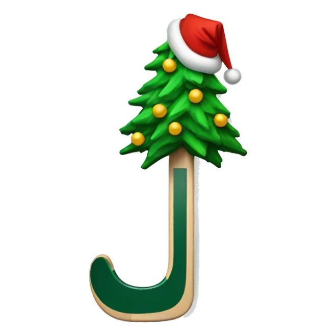Hockey Stick under Christmas tree sticker