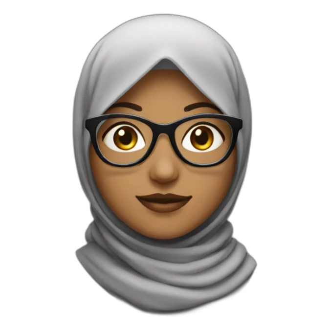 Hijab girl with glasses  sticker