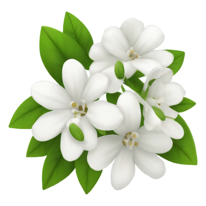 White flowers sticker
