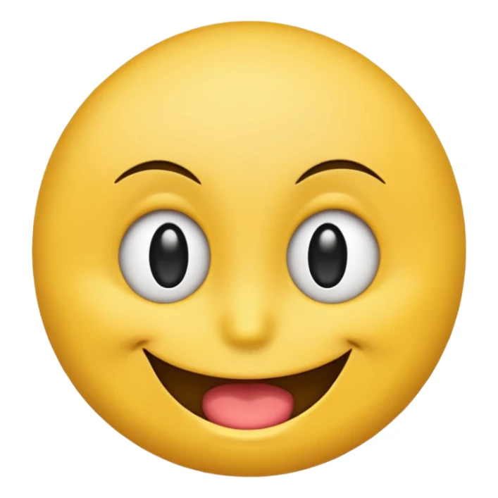 Emoji, smiley face, winking with one eye sticker