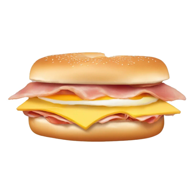 Taylor ham egg and cheese sandwich on a bagel  sticker