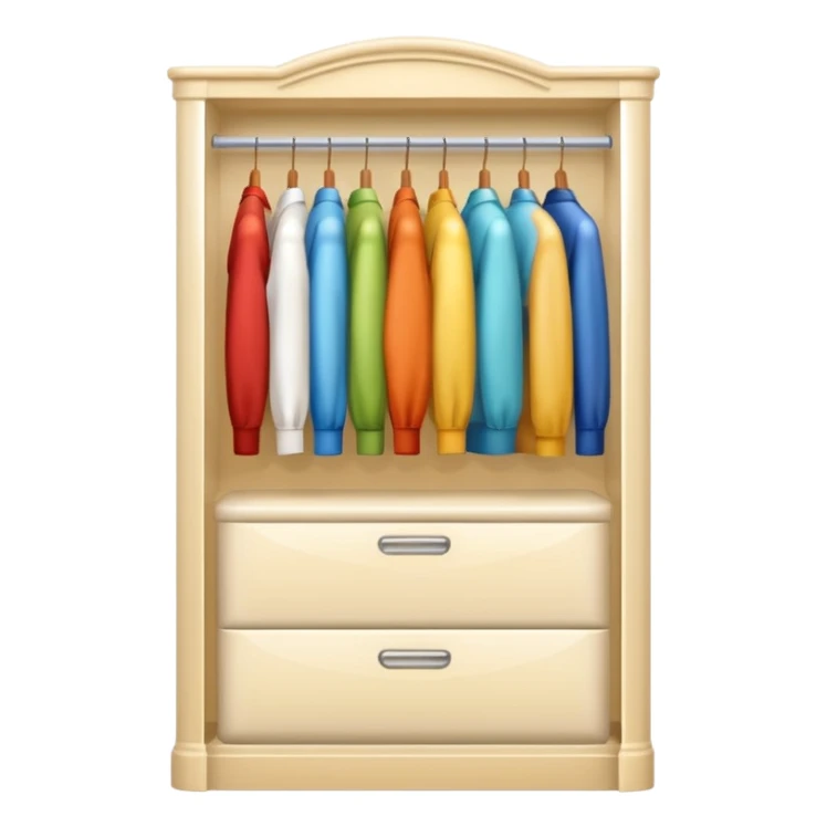 Glossy cream PVC closet sticker