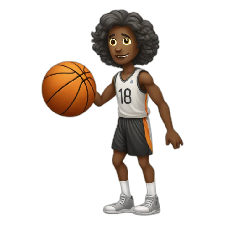 isaac newton playing basketball sticker