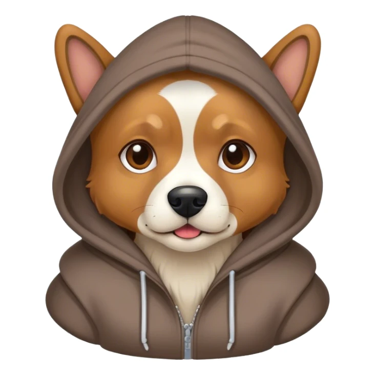Dog with hoodie  sticker