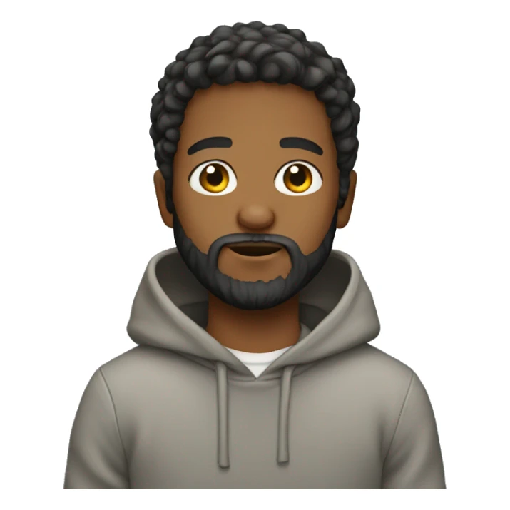 hoodie boy with beard sticker