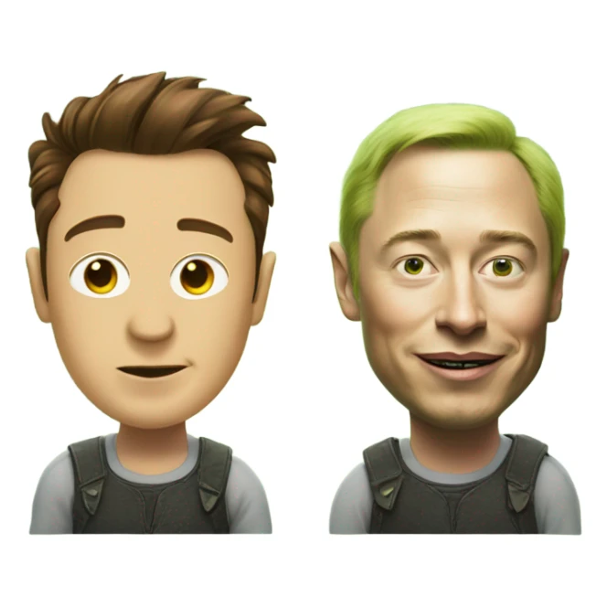 elon musk with shrek face sticker