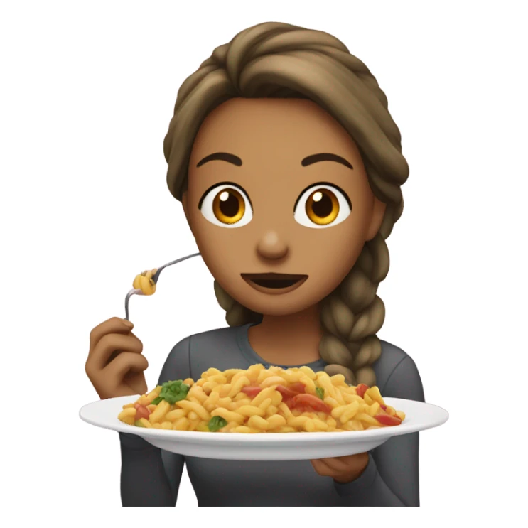 celina eating food  sticker