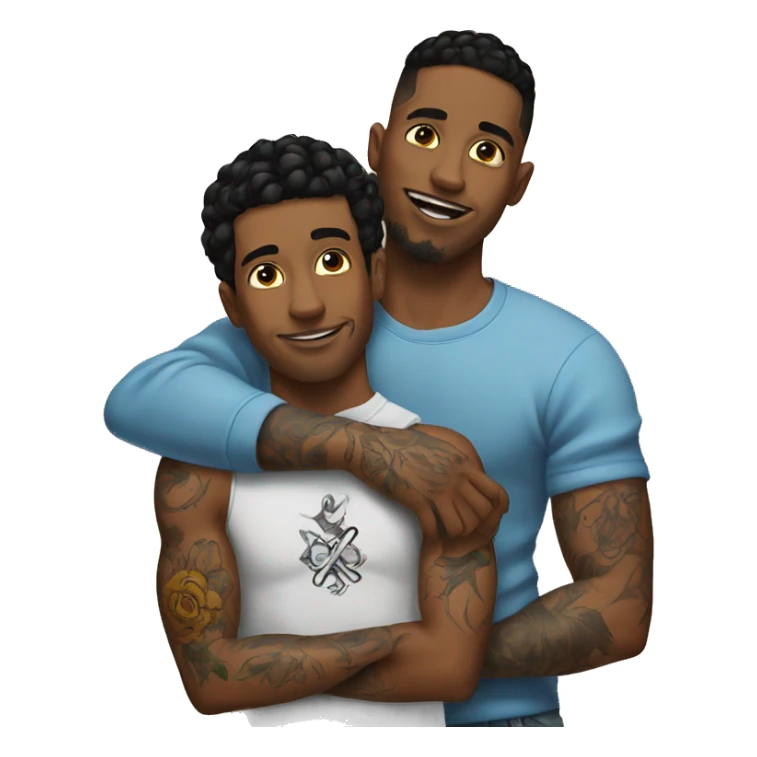 brotherly bond indoors with tattoos sticker
