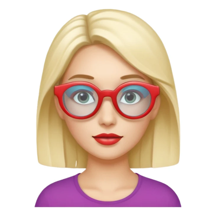 woman with 3d glasses sticker