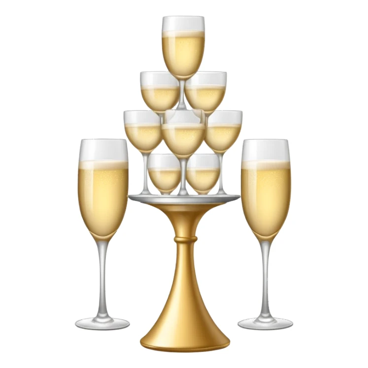 champagne tower sticker