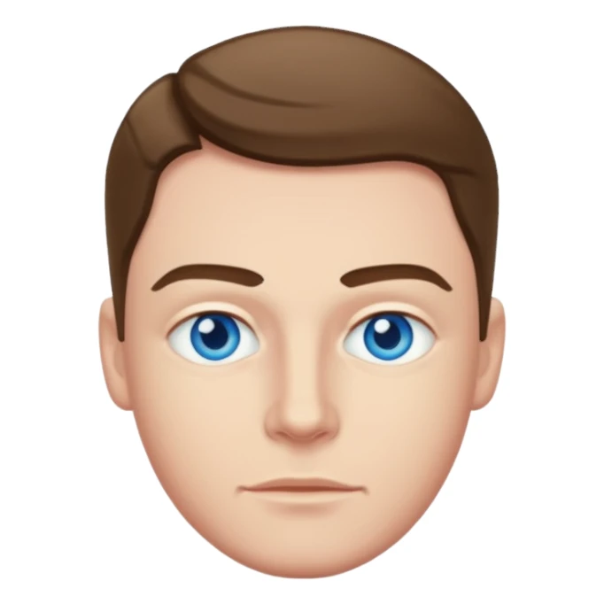 Julian Garner with blue eyes sticker