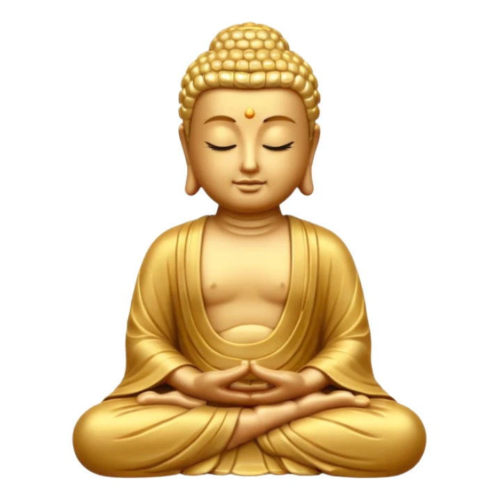 Buddha emoji in meditation sticker