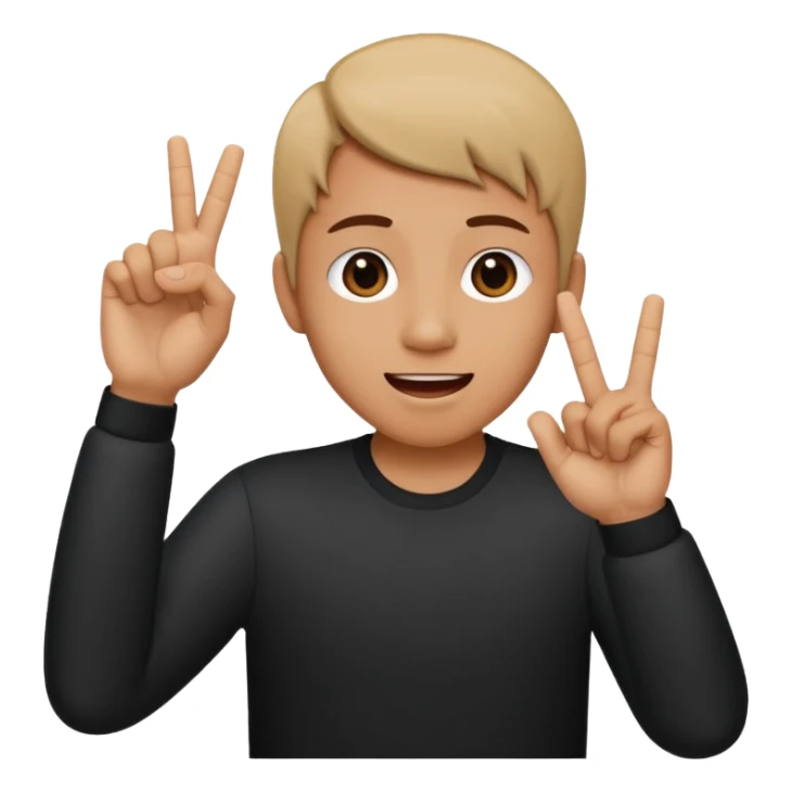 WEST SIDE SINGG WITH FINGERS. a W with one Hand🖐️ sticker