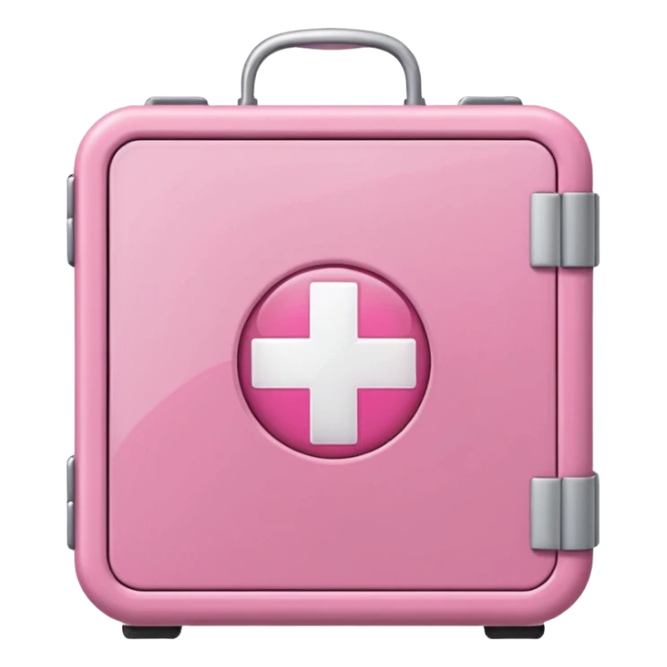 
pink first aid kit cabinet front glass sticker