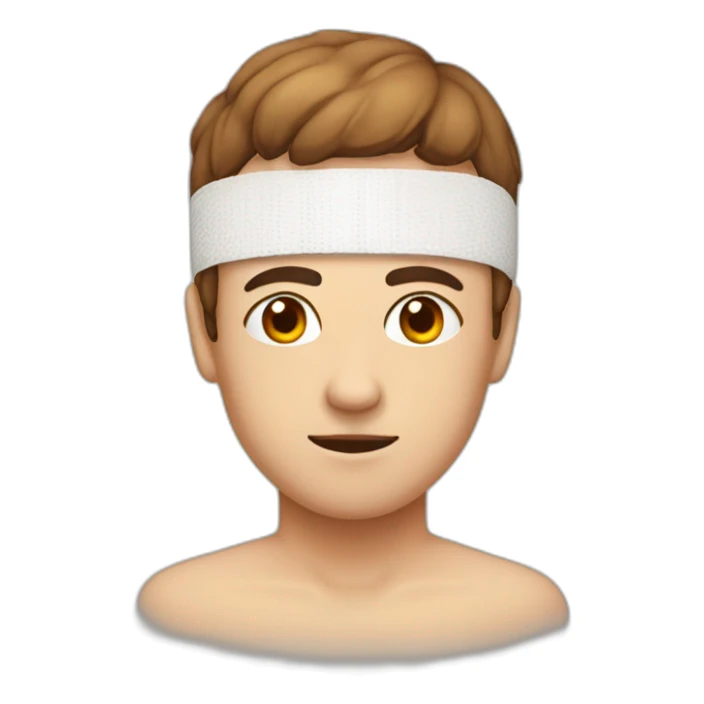 the bandage is red on the forehead sticker