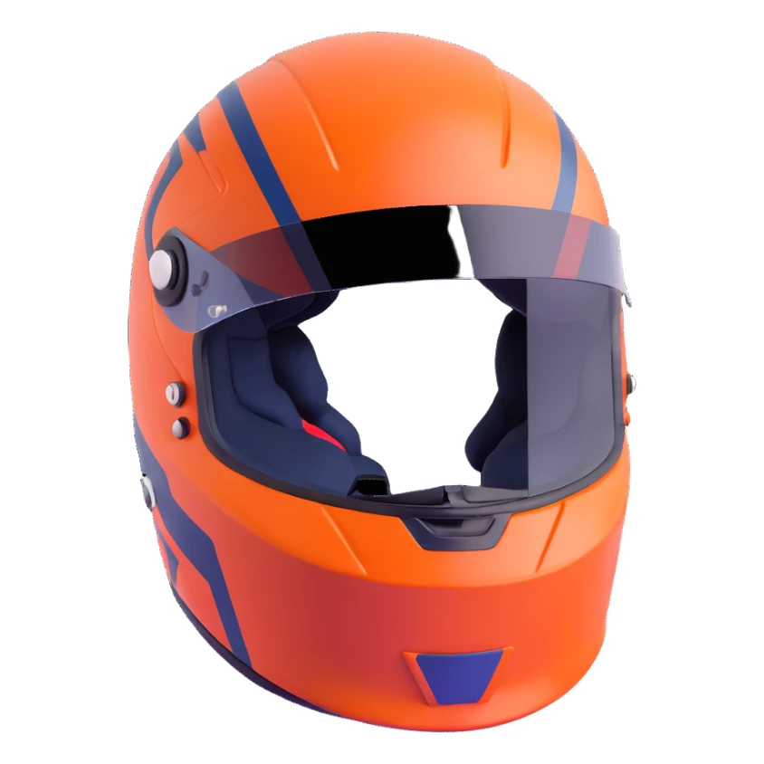 Max Verstappen with racing helmet sticker