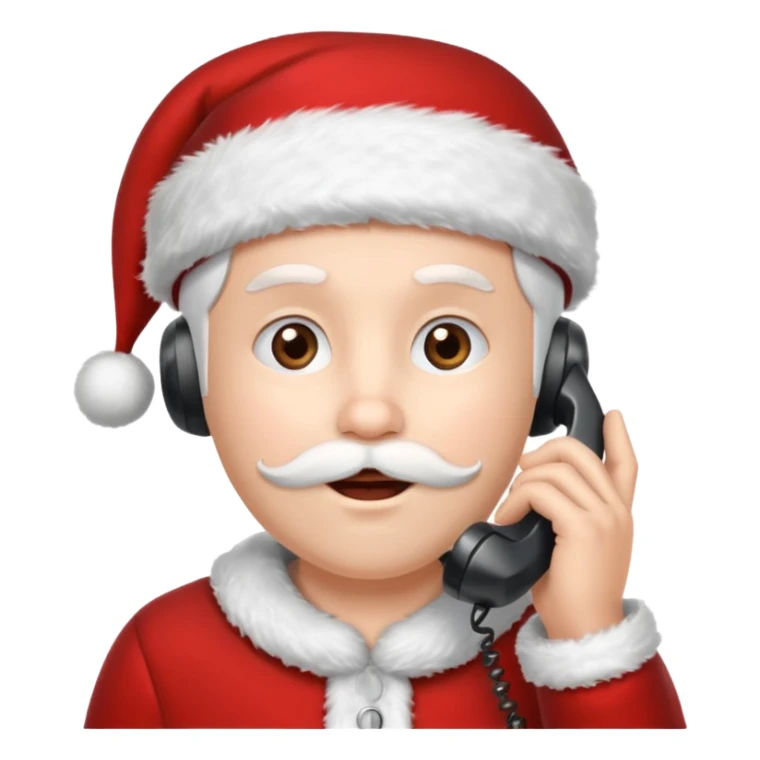 christmas talking on the phone sticker