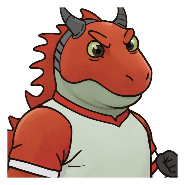 Red dragon hockey black sticker