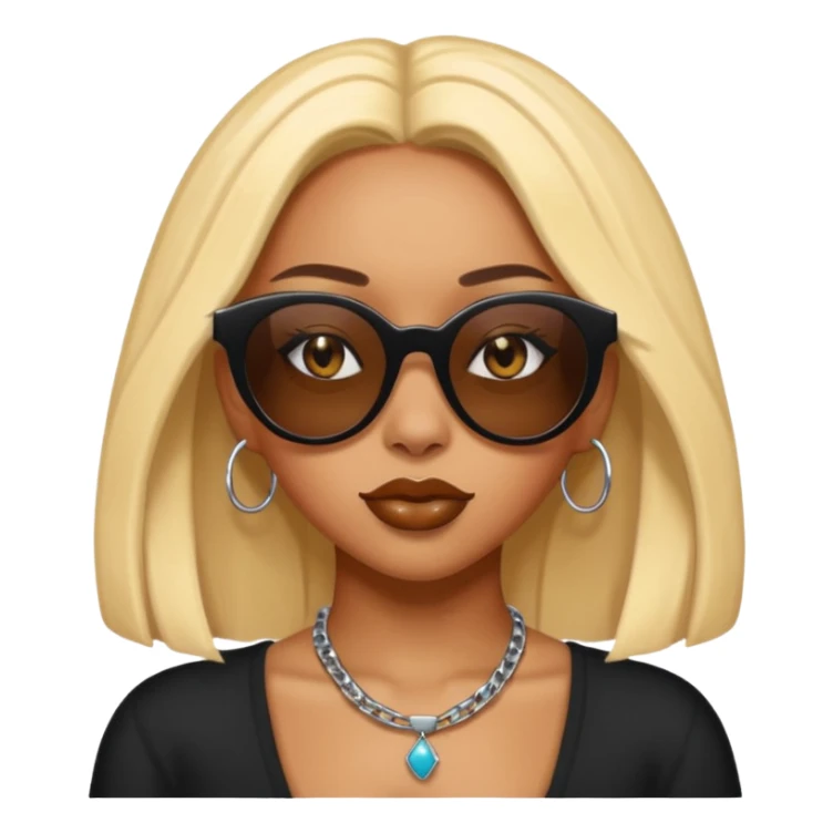 doja cat wear black sun glasses sticker