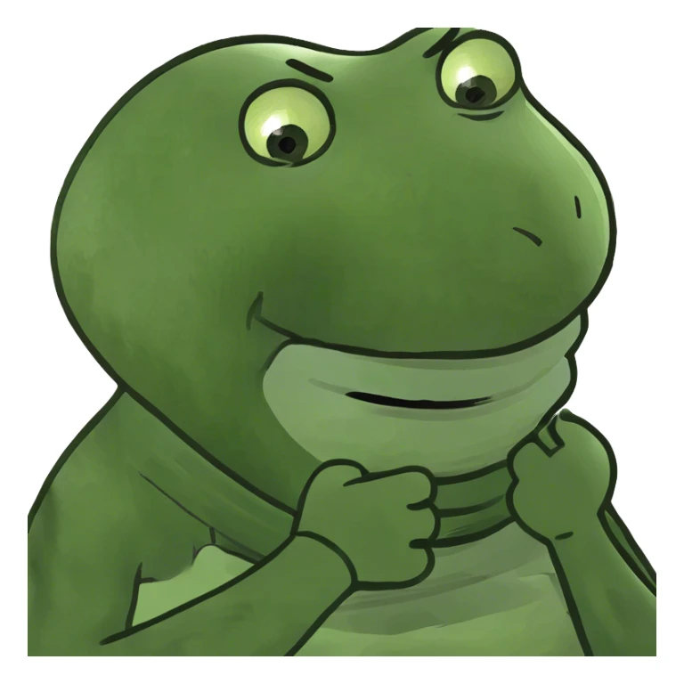 Guy with arms crossed squeezing his neck, laughing sticker