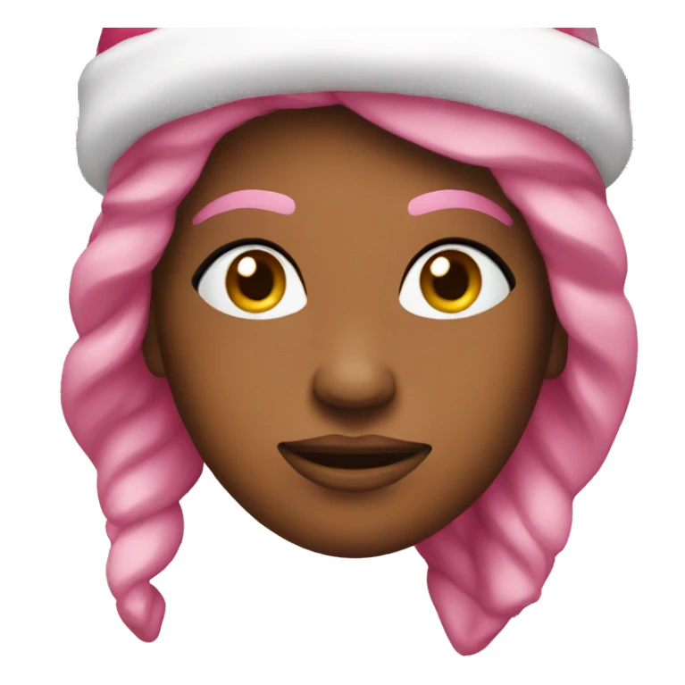 pink santa woman sticker