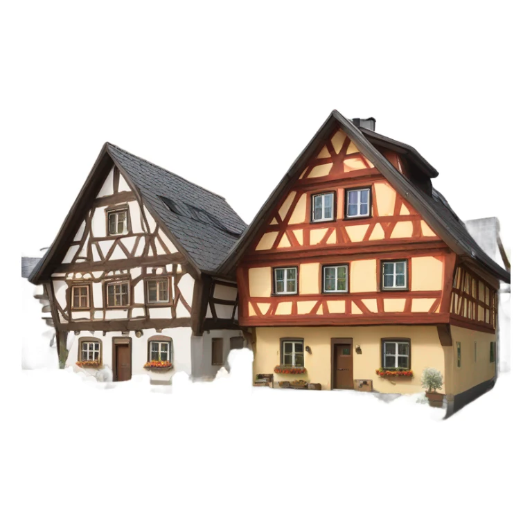 two german houses sticker