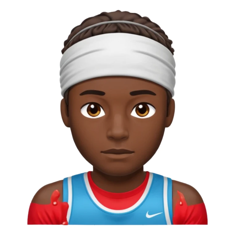 male athelete with headband sticker