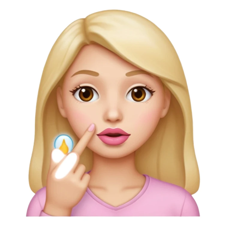 Le doigt sur les leves  emoji  sticker