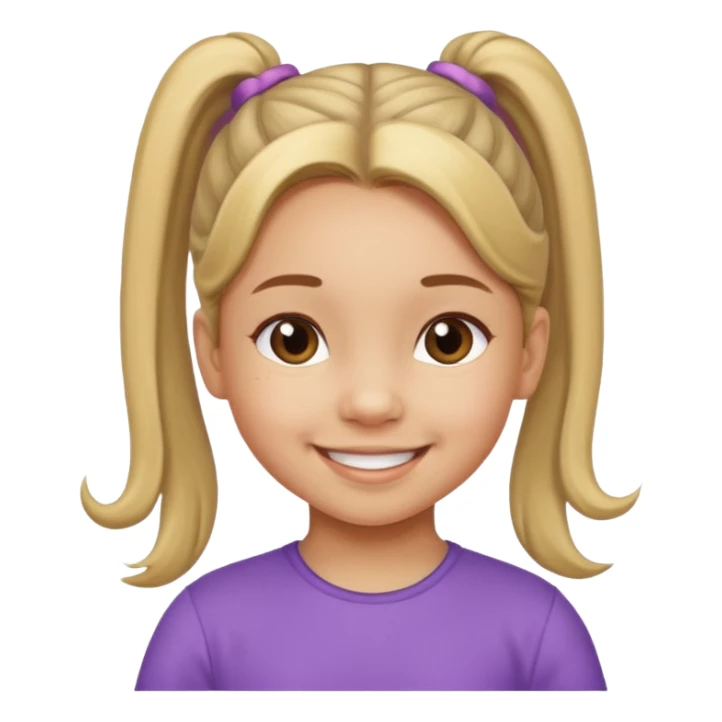 una chica pequeña con una cola  sticker