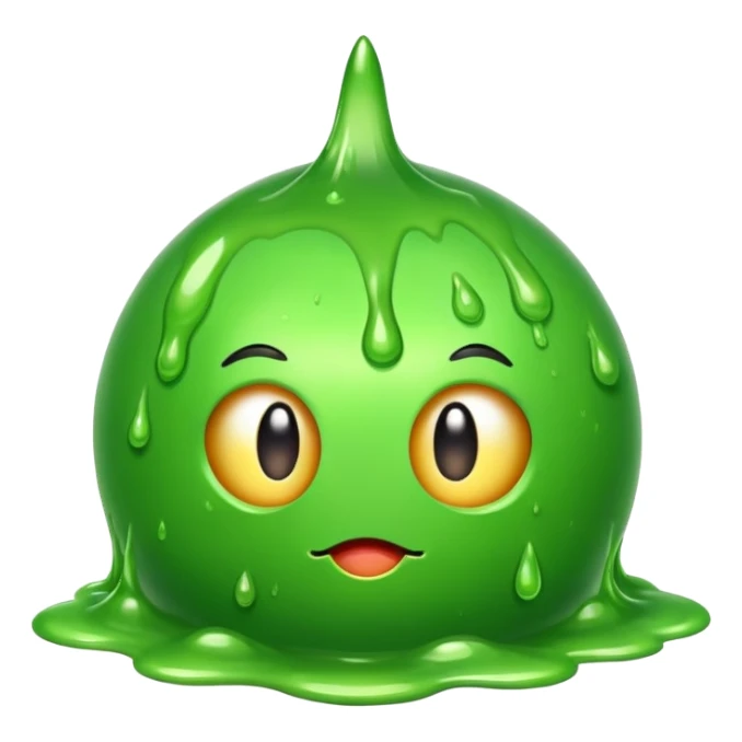 slimy green goo ball sticker