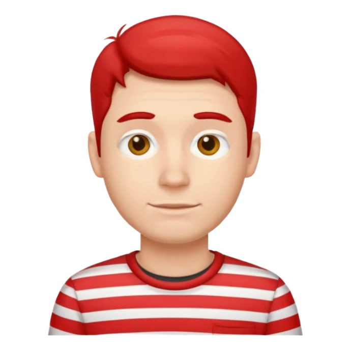 Men with Shirt have red Striped  sticker