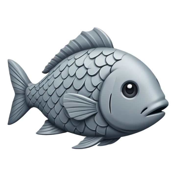 Fish made of stone sticker