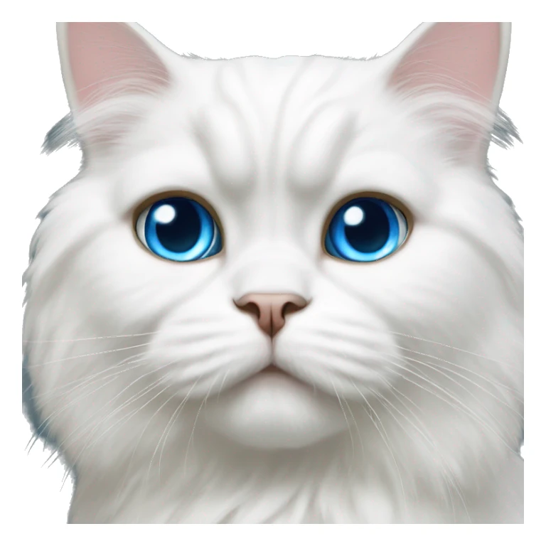 White Persian cat blue eyes  sticker