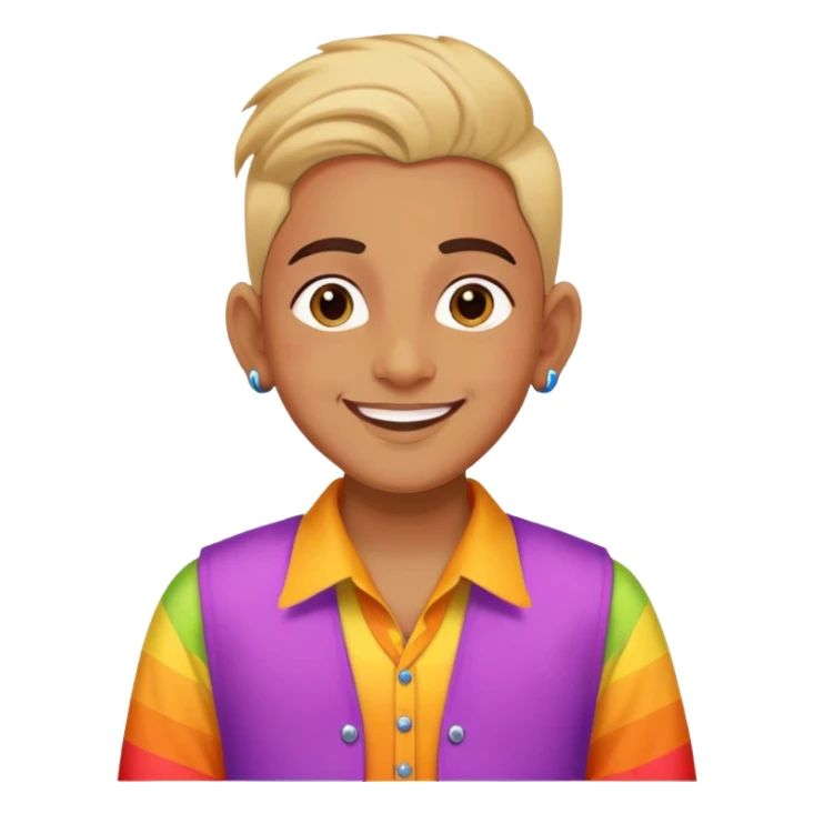 Gay indian disabled Jewish trans non binary kid sticker