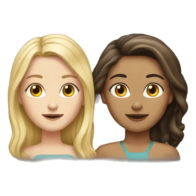 two white girls in discossion sticker