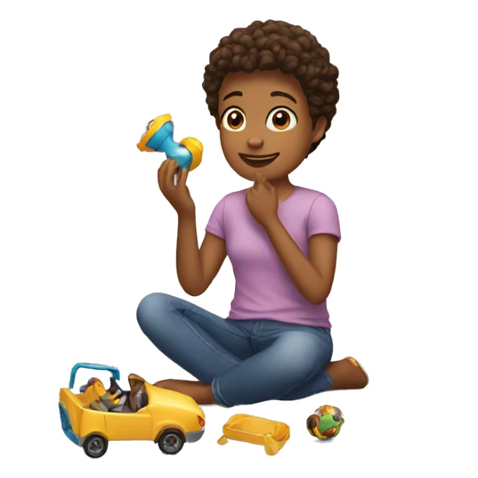 friends playing with toys sticker