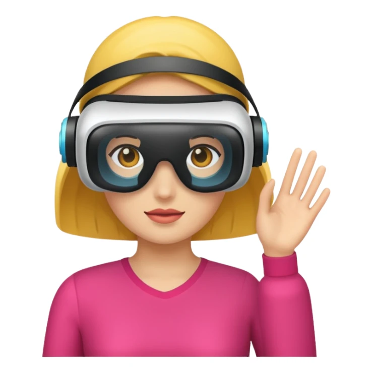 VR wear woman sticker