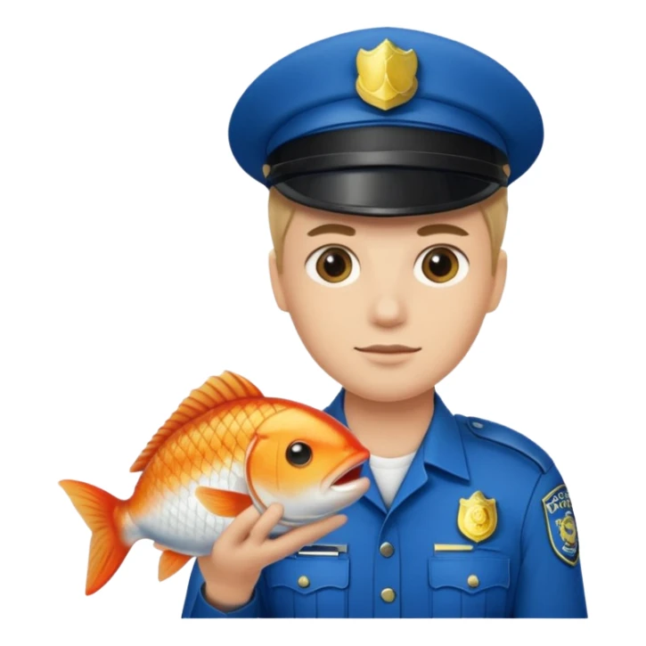 police officer fish sticker
