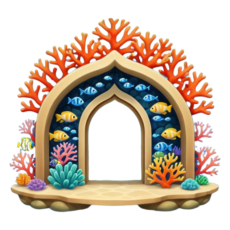 Coral shelter sticker