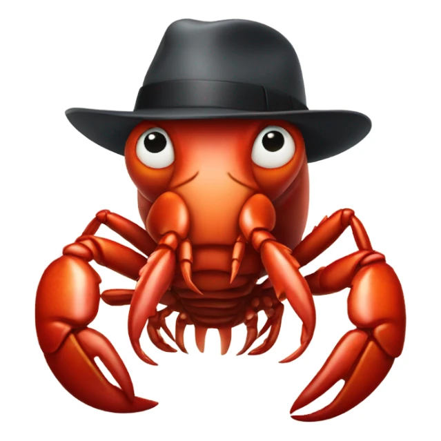 Lobster wearing detective hat sticker