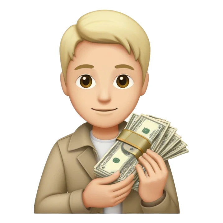 In love with money sticker