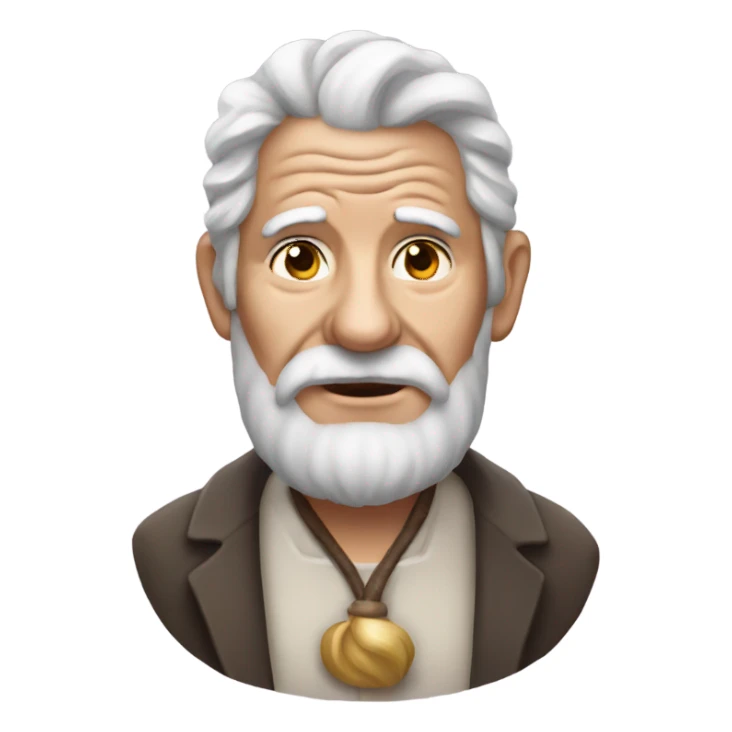 old man with a unicorn horn sticker