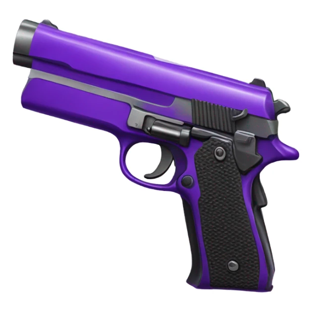 purple and black gun sticker