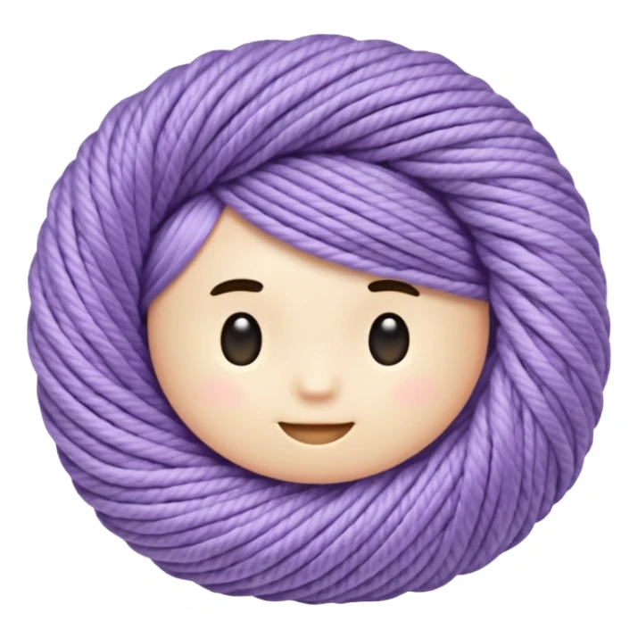 Pastel light lavender purple yarn  sticker