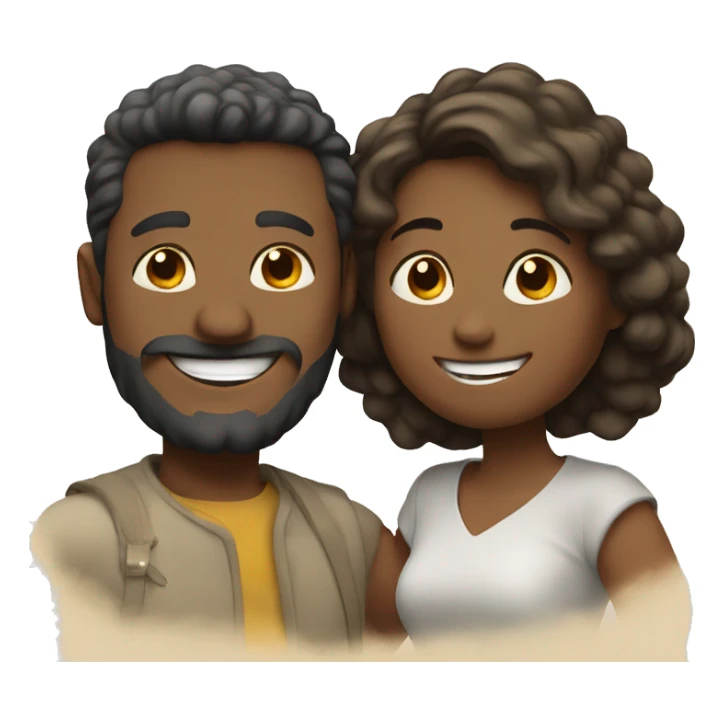 happy couple enjoying the moment sticker