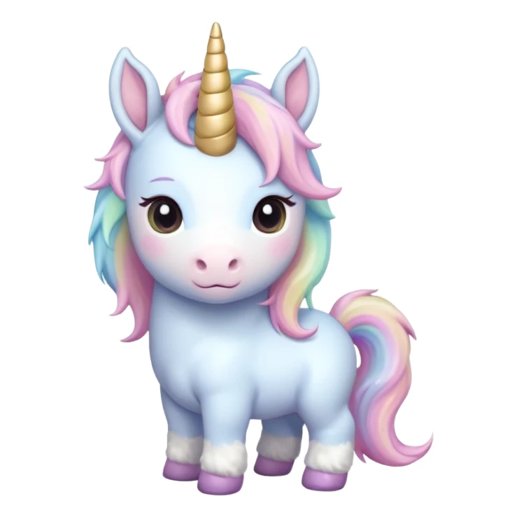 baby unicorn, chibi full body sticker