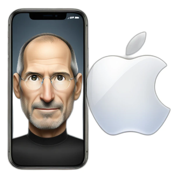 Steve jobs and iphone 14 pro sticker