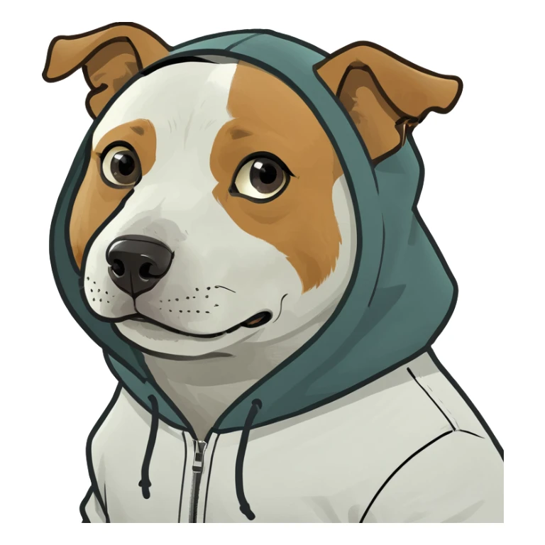 Dog weari hoodie sticker